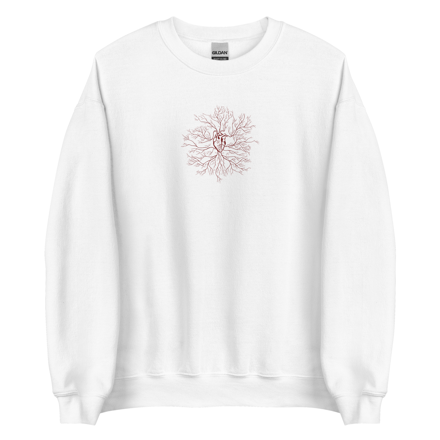veiny heart crewneck! (embroidered!)