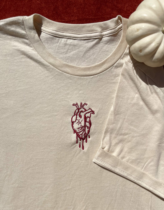 bleeding heart t-shirt (embroidered!)