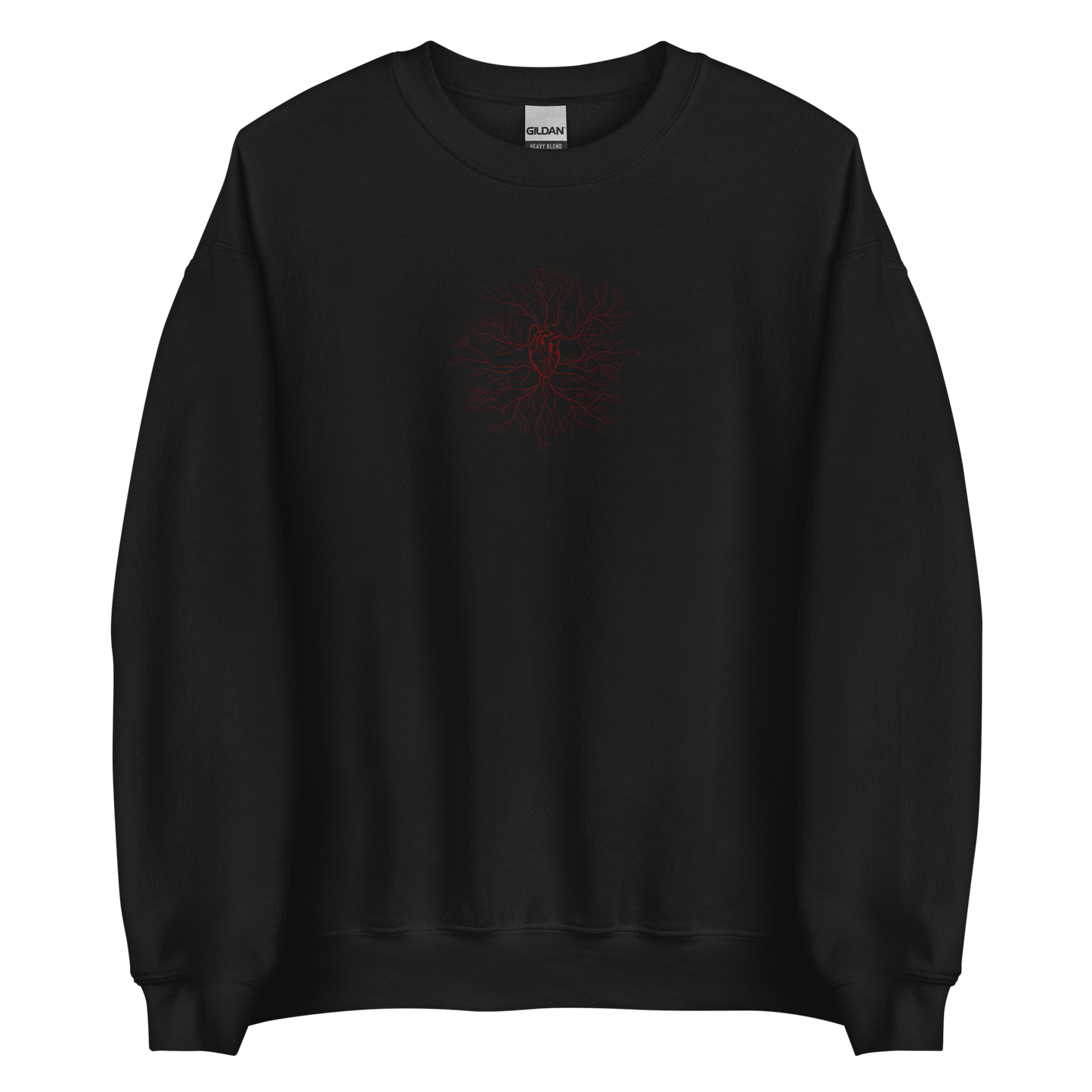 veiny heart crewneck! (embroidered!)